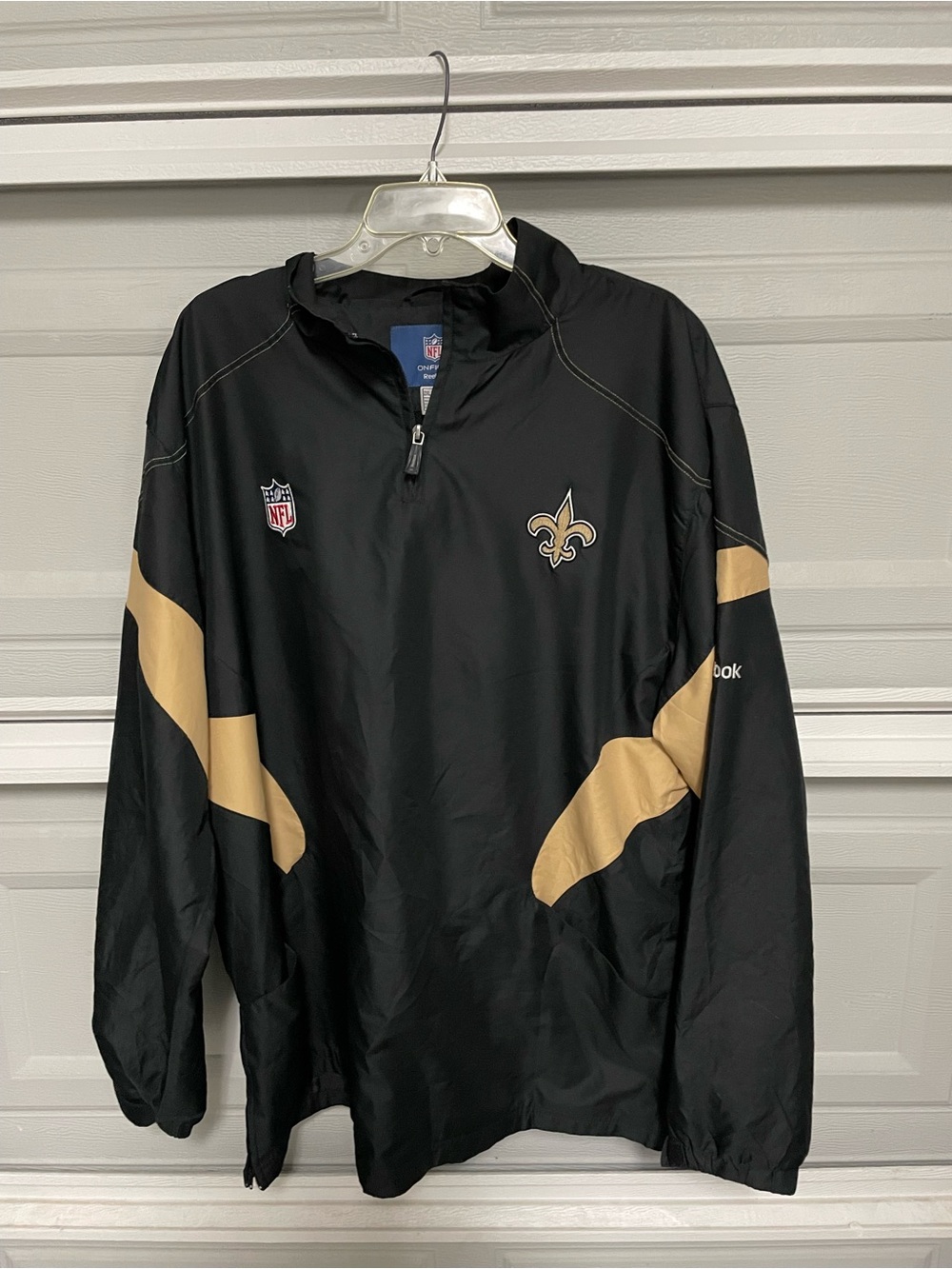 NFL New Orleans Saints Reebok Windbreaker Size XXL